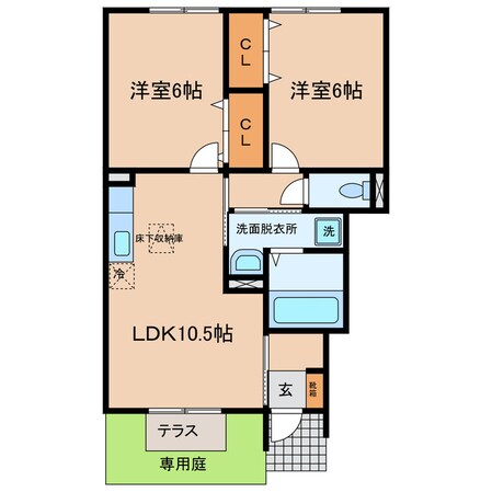 上横須賀駅 徒歩7分 1階の物件間取画像